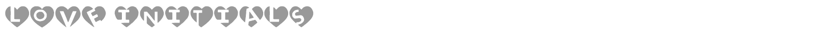 Love Initials font preview